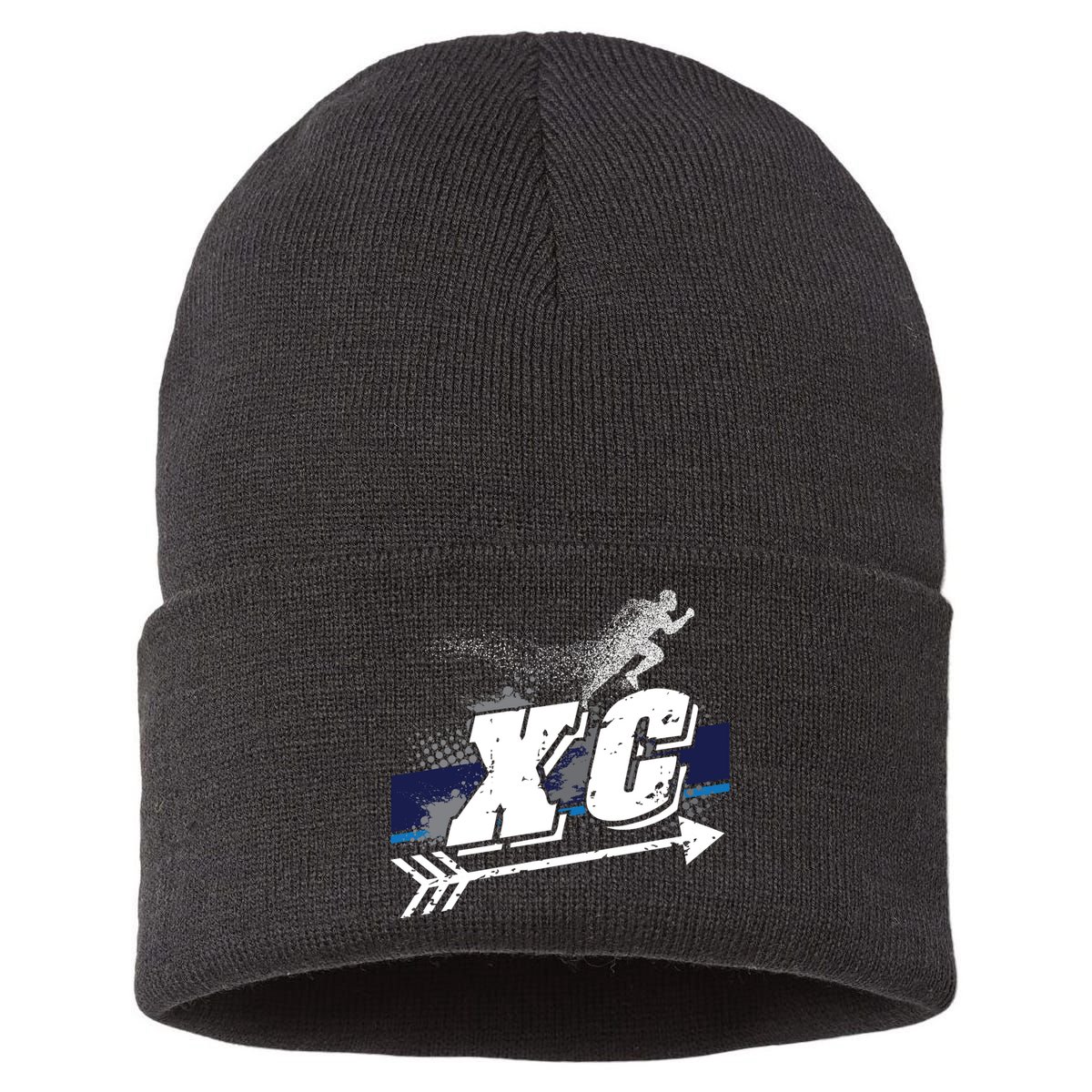 Xc Cross Country Runner Coaches Trainers Team Running Gift Sustainable Knit Beanie