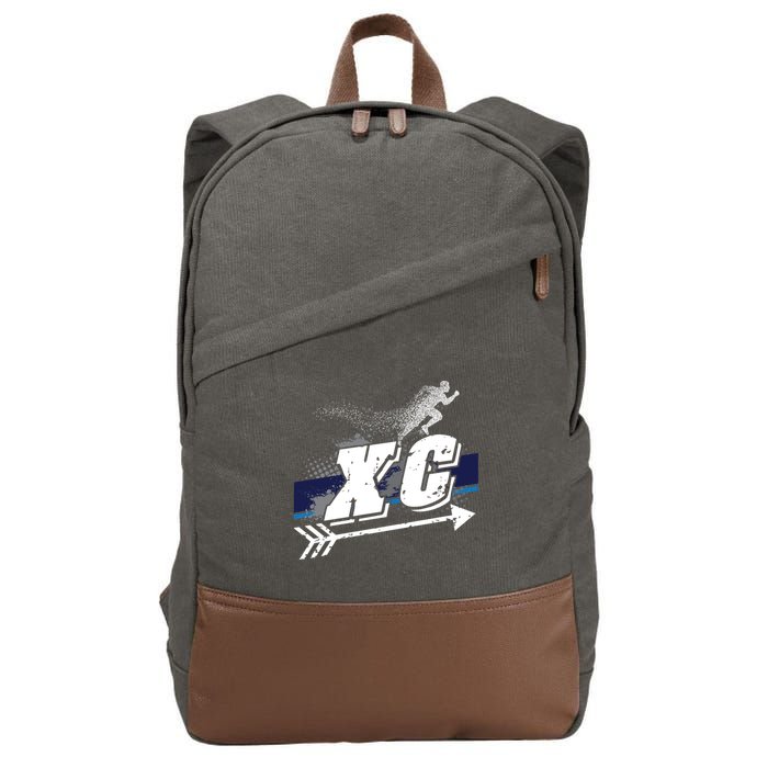 Xc Cross Country Runner Coaches Trainers Team Running Gift Cotton Canvas Backpack
