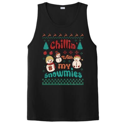 Xmas Christmas Chillin With My Snowmies Gift PosiCharge Competitor Tank