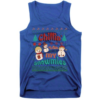 Xmas Christmas Chillin With My Snowmies Gift Tank Top