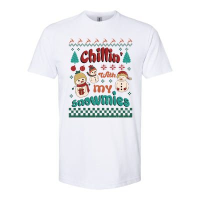 Xmas Christmas Chillin With My Snowmies Gift Softstyle® CVC T-Shirt