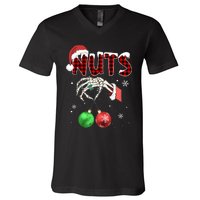 Xmas Chestnuts Chest Nuts Christmas Funny Couple Matching V-Neck T-Shirt