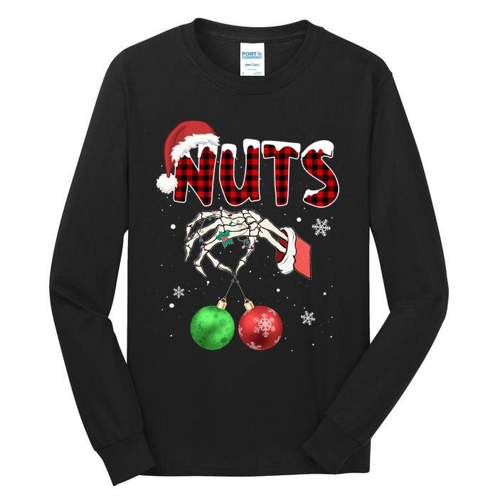 Xmas Chestnuts Chest Nuts Christmas Funny Couple Matching Tall Long Sleeve T-Shirt