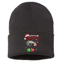 Xmas Chestnuts Chest Nuts Christmas Funny Couple Matching Sustainable Knit Beanie