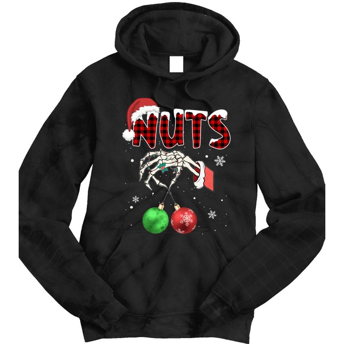 Xmas Chestnuts Chest Nuts Christmas Funny Couple Matching Tie Dye Hoodie