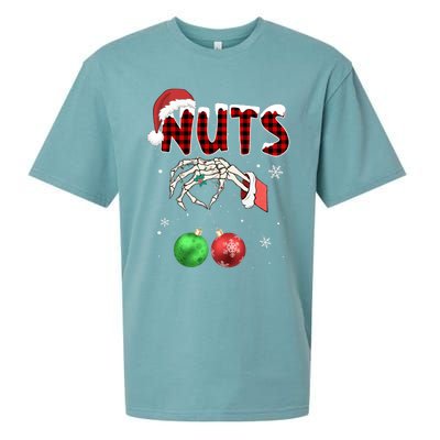 Xmas Chestnuts Chest Nuts Christmas Funny Couple Matching Sueded Cloud Jersey T-Shirt