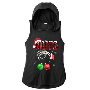 Xmas Chestnuts Chest Nuts Christmas Funny Couple Matching Ladies PosiCharge Tri-Blend Wicking Draft Hoodie Tank