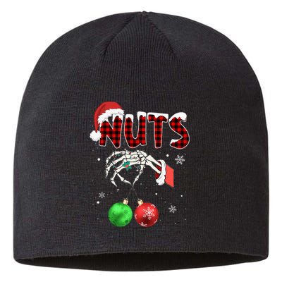 Xmas Chestnuts Chest Nuts Christmas Funny Couple Matching Sustainable Beanie