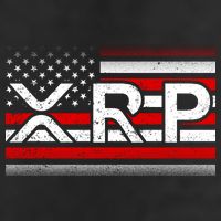 XRP Cryptocurrency Distressed USA American Flag Cool Comfort Performance Bucket Hat