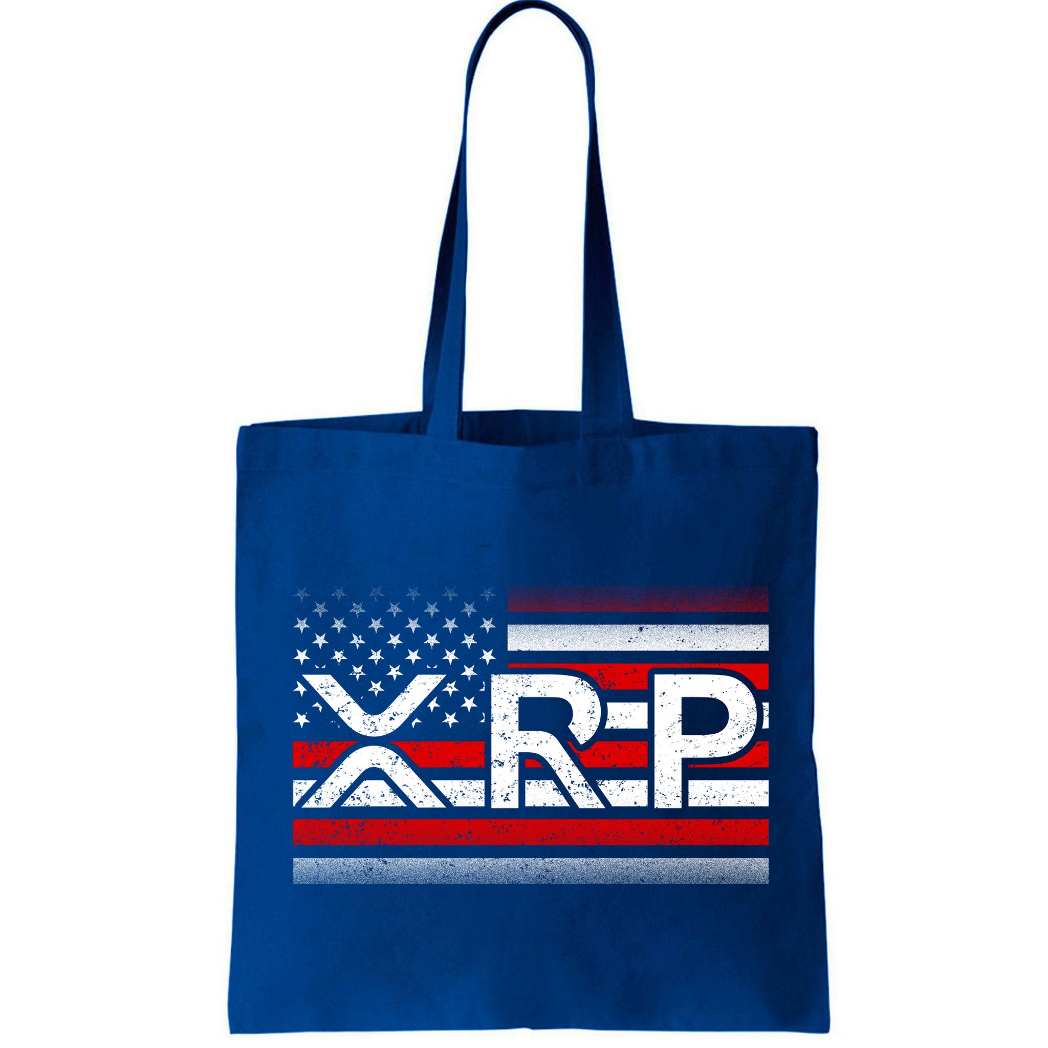 XRP Cryptocurrency Distressed USA American Flag Bag