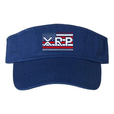 XRP Cryptocurrency Distressed USA American Flag Visor