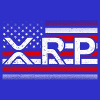 XRP Cryptocurrency Distressed USA American Flag Womens T-Shirt