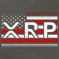 XRP Cryptocurrency Distressed USA American Flag Cotton Canvas Backpack