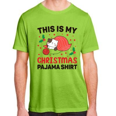 Xmas Christmas Eve Cat My Christmas Pajama Gift Adult ChromaSoft Performance T-Shirt