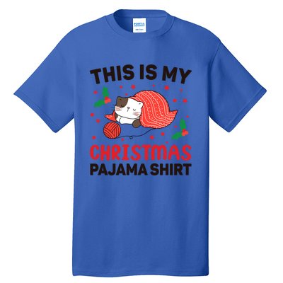 Xmas Christmas Eve Cat My Christmas Pajama Gift Tall T-Shirt