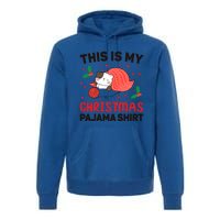 Xmas Christmas Eve Cat My Christmas Pajama Gift Premium Hoodie