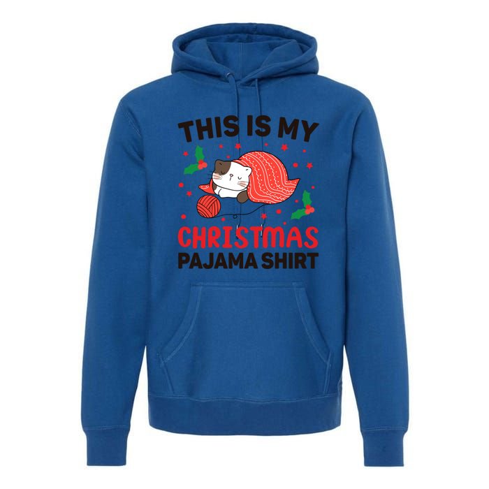 Xmas Christmas Eve Cat My Christmas Pajama Gift Premium Hoodie