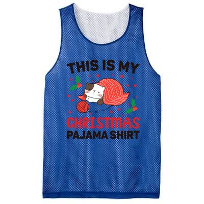 Xmas Christmas Eve Cat My Christmas Pajama Gift Mesh Reversible Basketball Jersey Tank