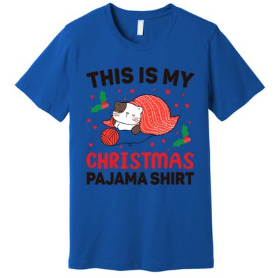 Xmas Christmas Eve Cat My Christmas Pajama Gift Premium T-Shirt