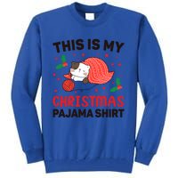 Xmas Christmas Eve Cat My Christmas Pajama Gift Tall Sweatshirt