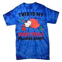 Xmas Christmas Eve Cat My Christmas Pajama Gift Tie-Dye T-Shirt