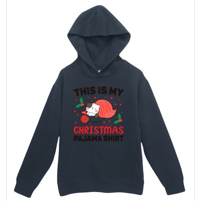 Xmas Christmas Eve Cat My Christmas Pajama Gift Urban Pullover Hoodie