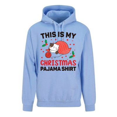 Xmas Christmas Eve Cat My Christmas Pajama Gift Unisex Surf Hoodie