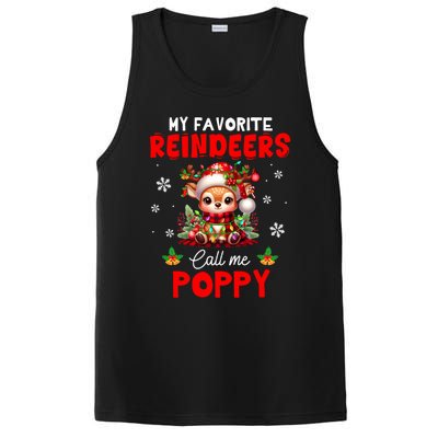 Xmas Colorful Family My Favorite Reindeers Call Me Poppy PosiCharge Competitor Tank