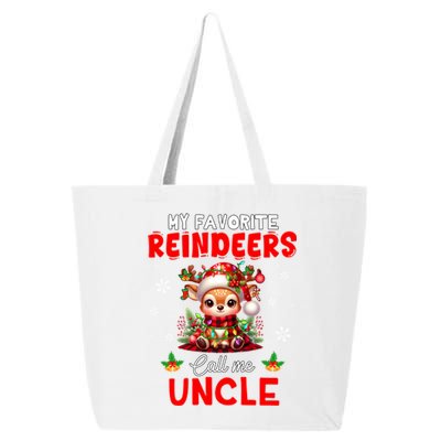 Xmas Colorful Family My Favorite Reindeers Call Me Uncle 25L Jumbo Tote