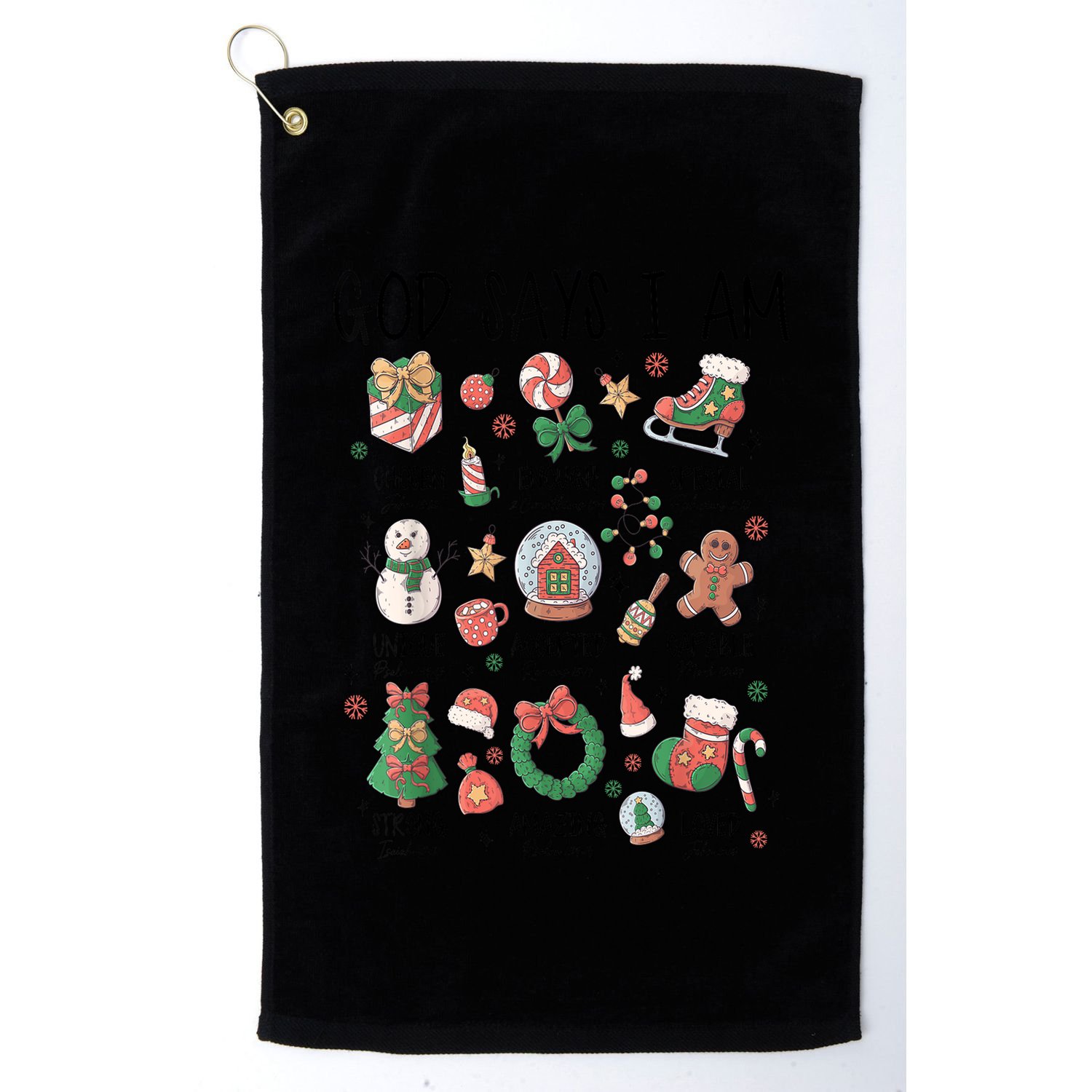 Xmas Christian God Says I Am Cute Christmas Gift Golf Towel