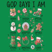 Xmas Christian God Says I Am Cute Christmas Gift Toddler T-Shirt