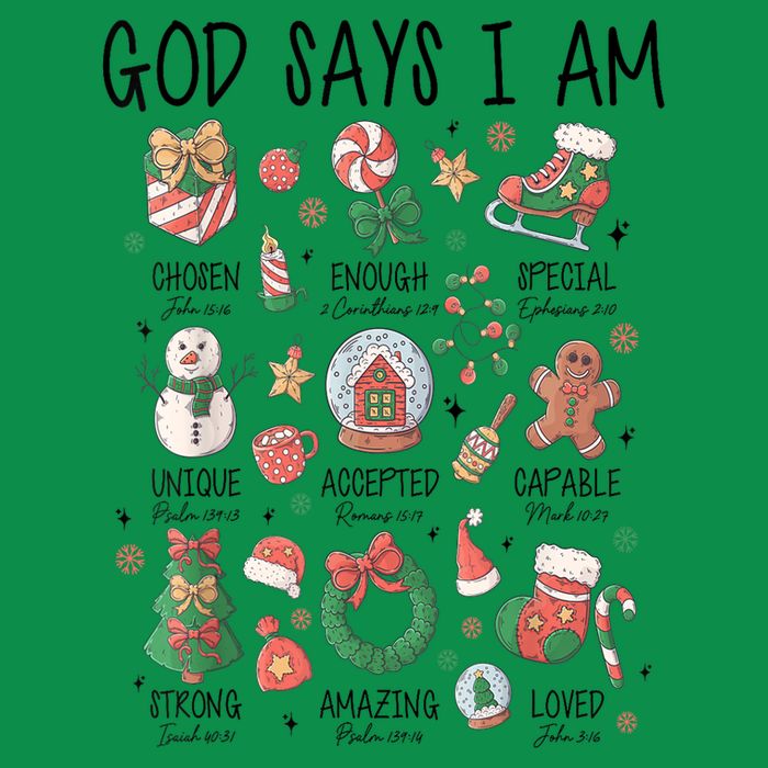 Xmas Christian God Says I Am Cute Christmas Gift Toddler T-Shirt