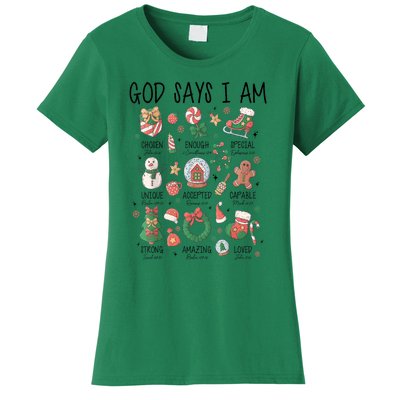 Xmas Christian God Says I Am Cute Christmas Gift Women's T-Shirt