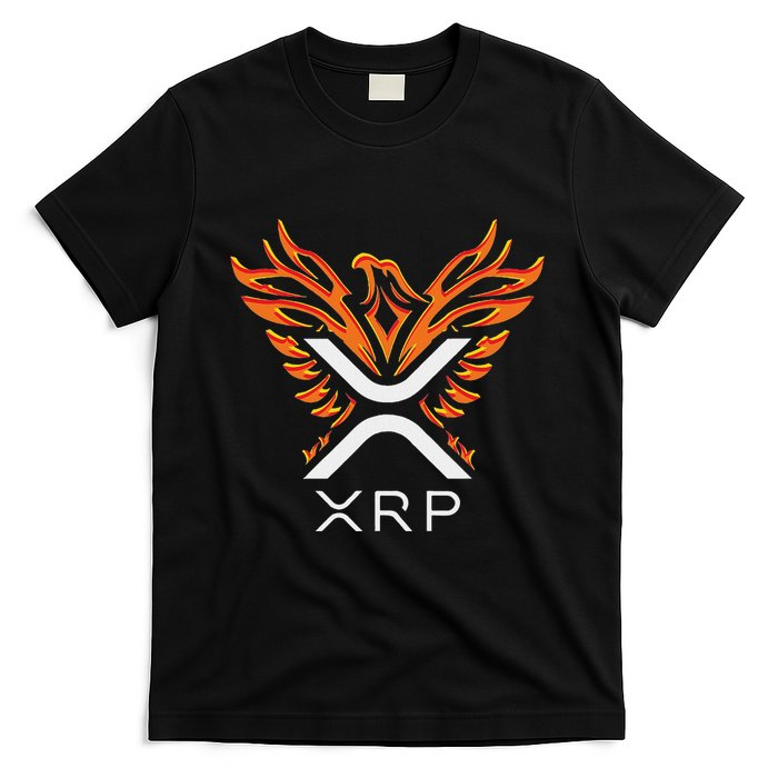 Xrp Crypto Gifts & Apparel Xrp Xrp Cryptocurrency Xrp Logo Rising Phoenix Xrp T-Shirt