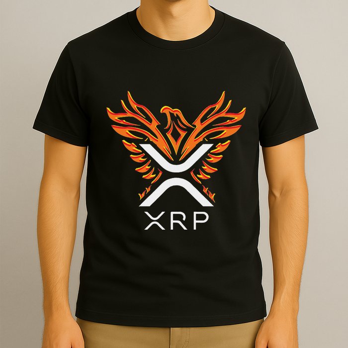 Xrp Crypto Gifts & Apparel Xrp Xrp Cryptocurrency Xrp Logo Rising Phoenix Xrp T-Shirt