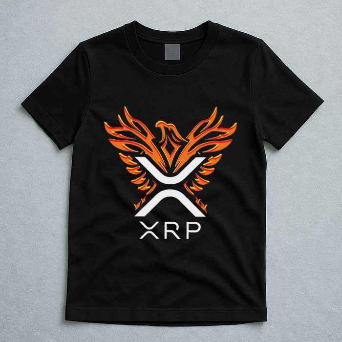Xrp Crypto Gifts & Apparel Xrp Xrp Cryptocurrency Xrp Logo Rising Phoenix Xrp T-Shirt
