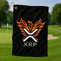 Xrp Crypto Gifts & Apparel Xrp Xrp Cryptocurrency Xrp Logo Rising Phoenix Xrp Golf Towel