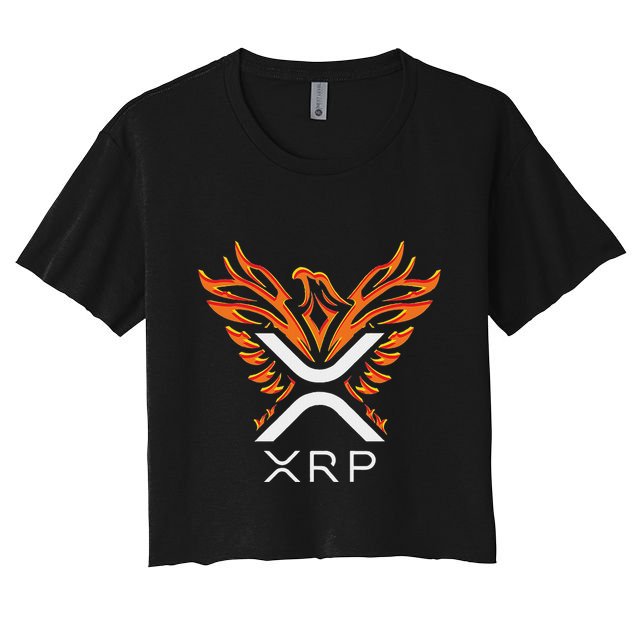 Xrp Crypto Gifts & Apparel Xrp Xrp Cryptocurrency Xrp Logo Rising Phoenix Xrp Crop Top