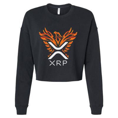 Xrp Crypto Gifts & Apparel Xrp Xrp Cryptocurrency Xrp Logo Rising Phoenix Xrp Cropped Pullover Crew