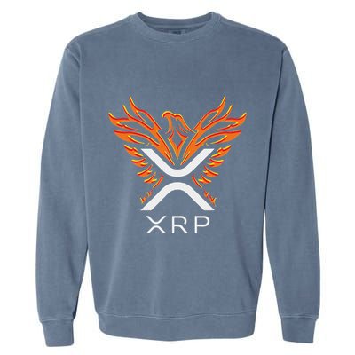 Xrp Crypto Gifts & Apparel Xrp Xrp Cryptocurrency Xrp Logo Rising Phoenix Xrp Garment-Dyed Sweatshirt