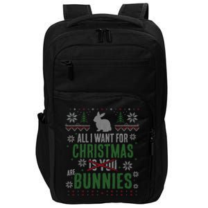 Xmas Cool Gift All I Want For Christmas Are Bunnies Impact Tech Backpack