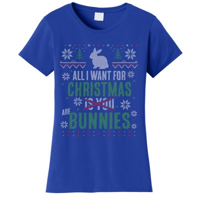 Xmas Cool Gift All I Want For Christmas Are Bunnies Women's T-Shirt