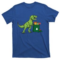 Xmas Christmas Lights Pine Tree Wild Animal T Rex Dinosaur Gift T-Shirt