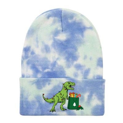 Xmas Christmas Lights Pine Tree Wild Animal T Rex Dinosaur Gift Tie Dye 12in Knit Beanie