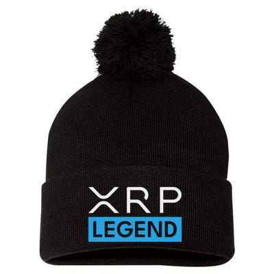 Xrp Crypto Legend Pom Pom 12in Knit Beanie