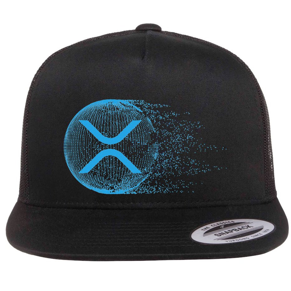 Xrp Crypto Merchandise Flat Bill Trucker Hat