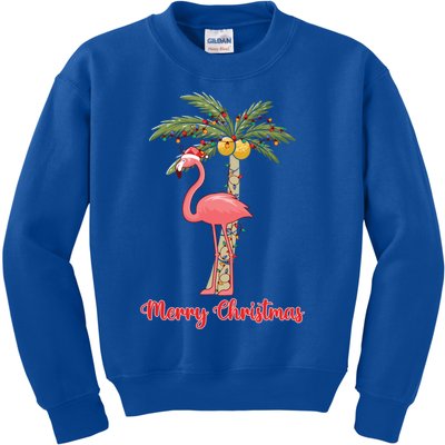 Xmas Christmas Merry Christmas Flamingo Gift Kids Sweatshirt