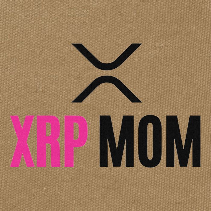 Xrp Crypto Mom Matching Couple Cotton Canvas Backpack