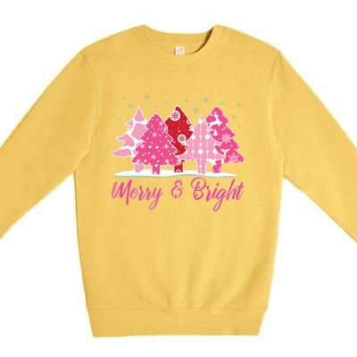 Xmas Christmas Merry And Bright Fir Tree Hoodie Premium Crewneck Sweatshirt