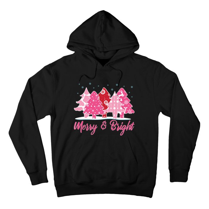 Xmas Christmas Merry And Bright Fir Tree Hoodie Hoodie